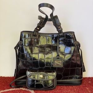 Dooney & Bourke Double Strap Tassel Bag Black NWOT